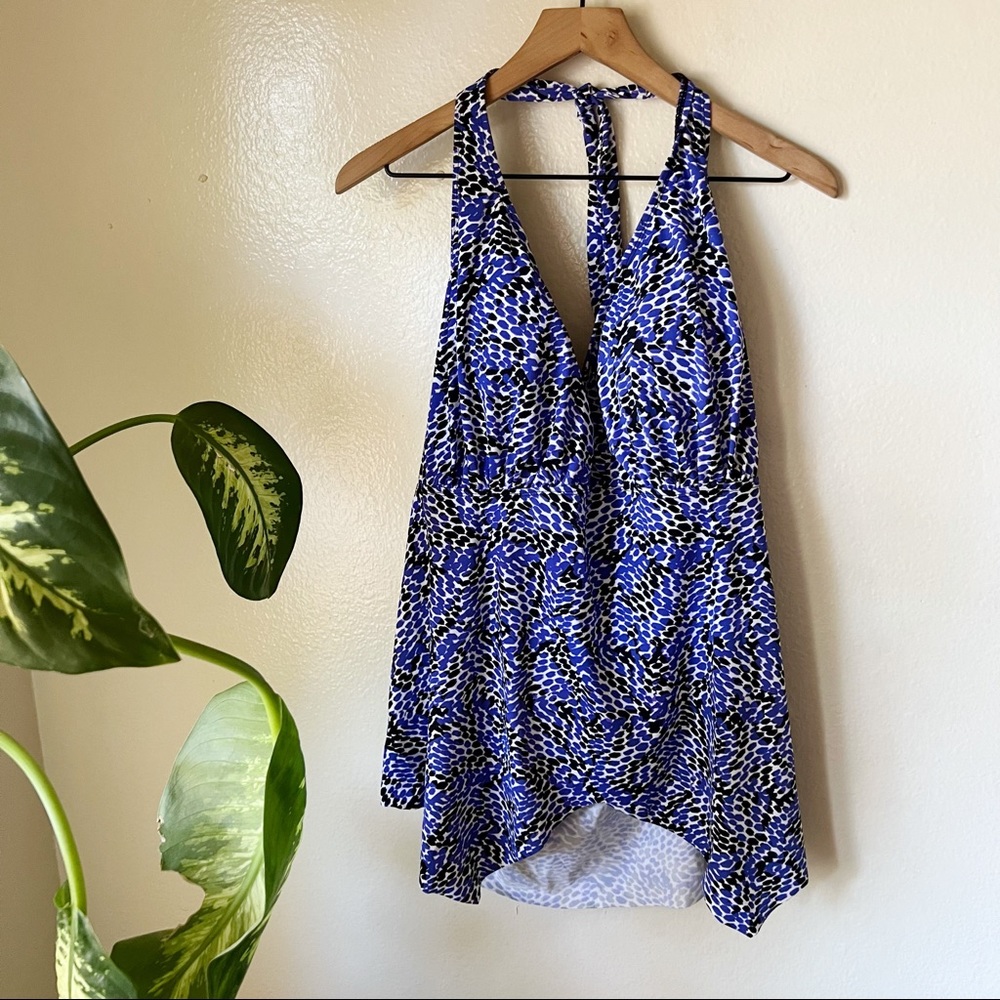 Swimsuits For All | Printed Halter Tankini Top
